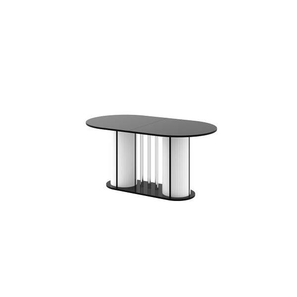 Stół rozkładany CESARO - Wariant Kolorystyczny: Czarno-biały - Hubertus